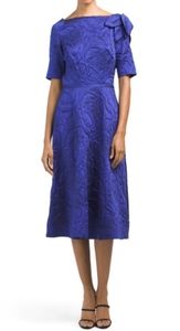 Teri Jon Texture Jacquard Cocktail Dress